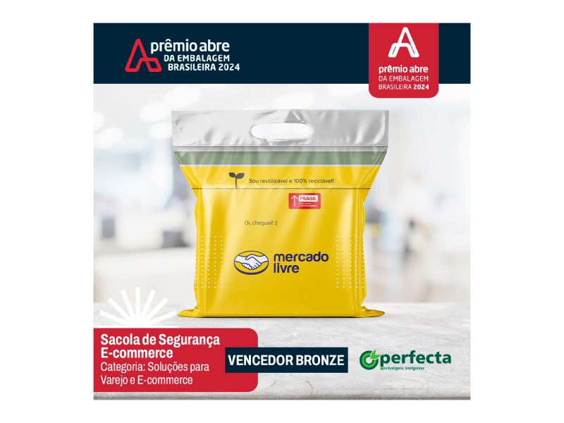 Sacola de Segurança Mercado Livre conquista Prêmio ABRE de Embalagens